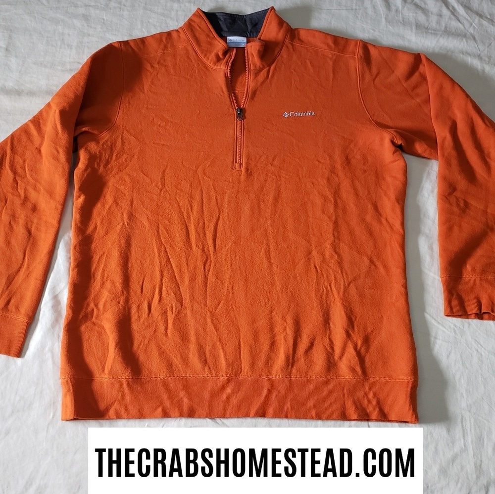 Quarter Zip Columbia Sweater Orange